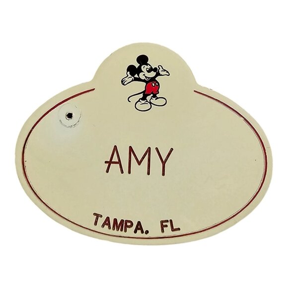 BUNDLE Walt Disney World Cast Member Name Tag Badge AMY Tampa FL Mickey Mouse - Picture 8 of 9